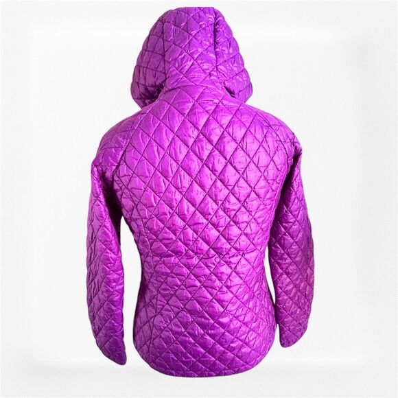 Free Country Quilted Puffer Jacket With Hood Women's Medium Purple Lightweight - Picture 6 of 11